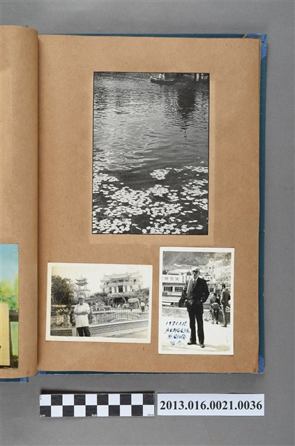 湖景剪報、陳崧波景點照與西元1971年3月15日關子嶺陳崧波獨照3張 (共4張)