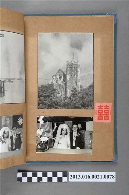 建物風景剪報與男女婚禮照2張 (共4張)