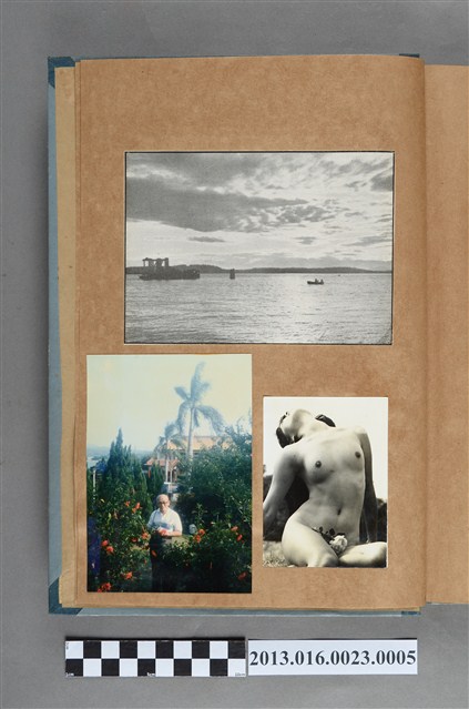 海上風景剪報以及陳崧波與裸女照片共3張 (共1張)