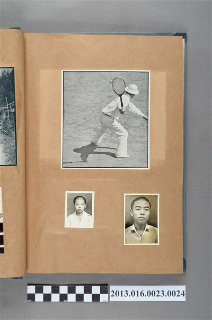 男子打網球剪報與男子大頭照共三張 (共1張)