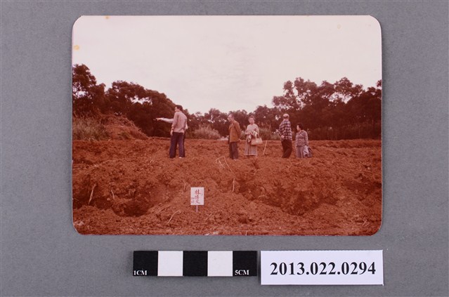 張星賢夫婦等六人於墓園合影 (共2張)