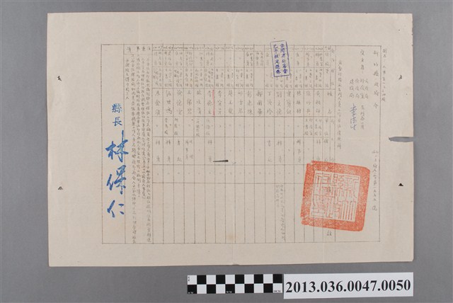 新竹縣政府職務派任令 (共2張)