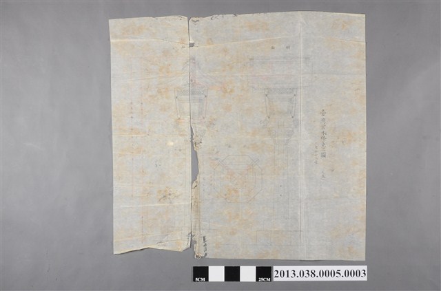 臺灣神社設計圖(臺灣宮木燈籠之圖) (共2張)