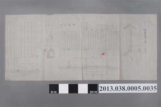 臺灣神社設計圖(瑞籬裡門之圖) (共2張)