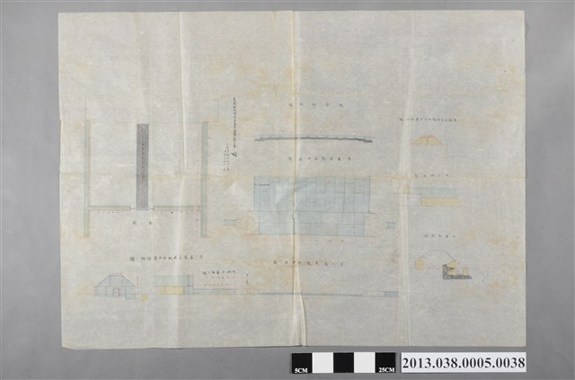 臺灣神社設計圖(臺灣神社新營石垣其他建築造工事之圖) (共2張)