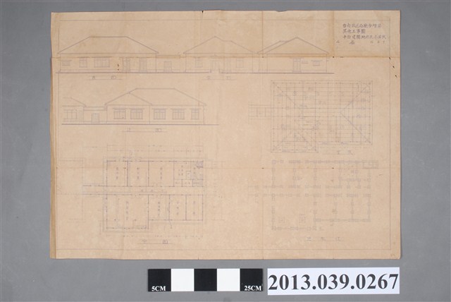 臺南放送局〈廳舍增築其他工事圖之平面建圖地形伏小屋伏〉 (共2張)