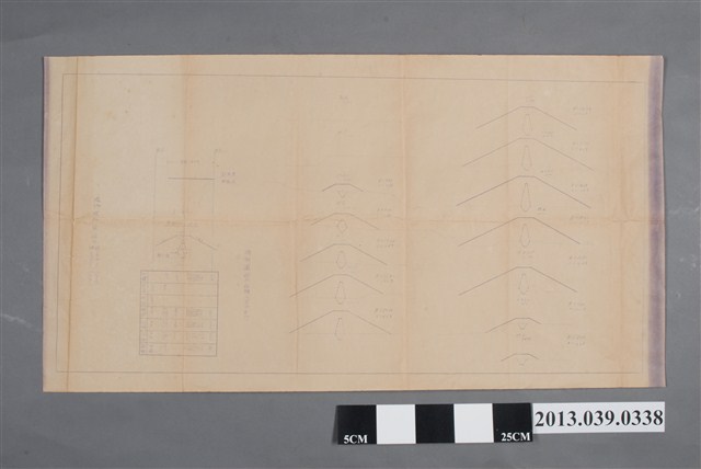 嘉南農田水利會〈堤防縱斷圖縱二百分之一橫二千四百分之一比例圖〉 (共2張)