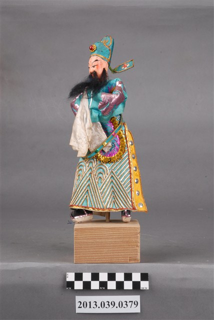 紙糊黑鬚老生清袍文官人偶 (共9張)