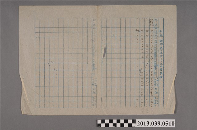 嘉南大圳水利組合〈基於平均報酬率概念計算之土地價格表〉 (共2張)