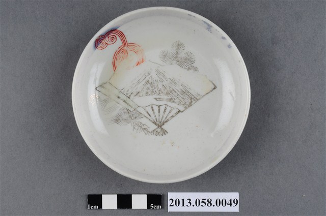 貼花扇紋碟 (共4張)