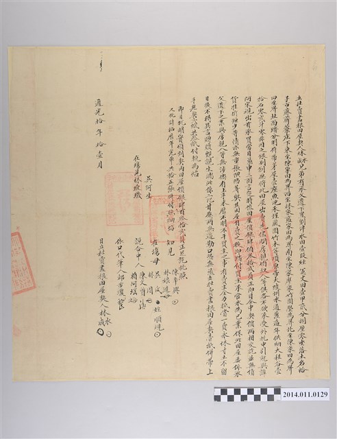 道光10年立杜賣盡根田屋契頭契 (共2張)