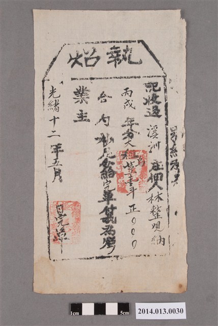 恭生即女子碧娘給林整觀執照 (共2張)