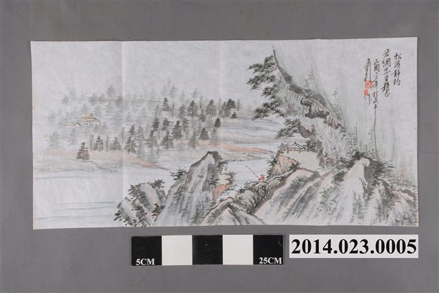 水墨畫《松溪靜釣》 (共2張)