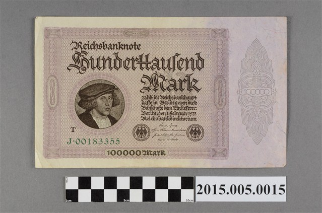 德意志國10萬馬克紙幣 (共2張)