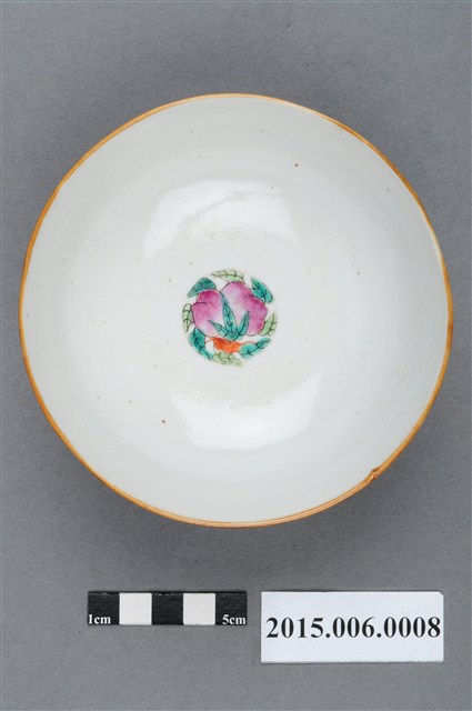 中國產清同治年製紅釉福壽雙全多子多孫碗 (共6張)