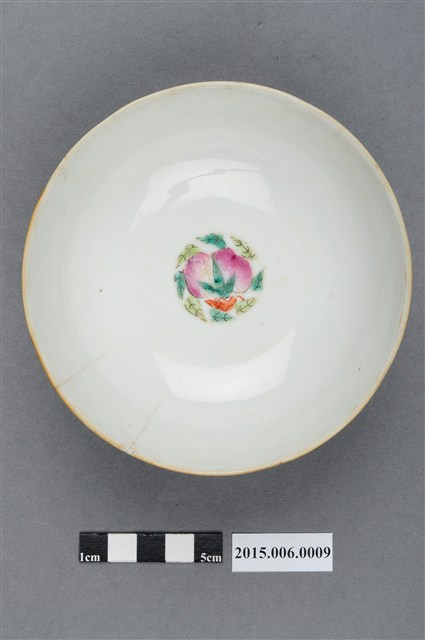 中國產清同治年製紅釉福壽雙全多子多孫碗 (共6張)