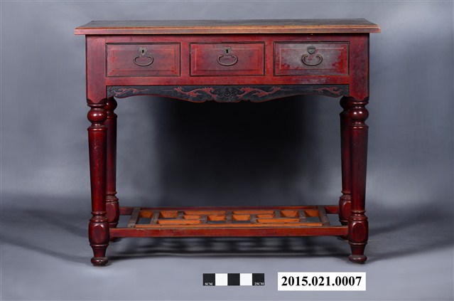 朱漆雕花帶底棖桌 (共9張)