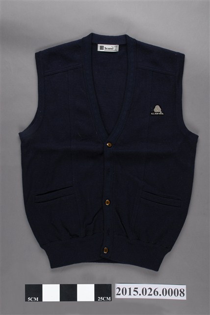 深藍色羊毛背心 (共2張)