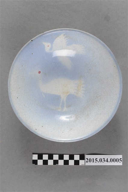 藍紫色噴釉鶴紋碗 (共5張)