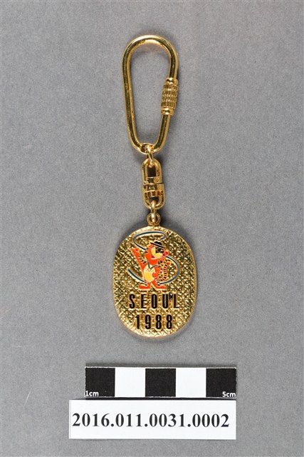 1988年漢城奧運24K金紀念鑰匙圈 (共4張)