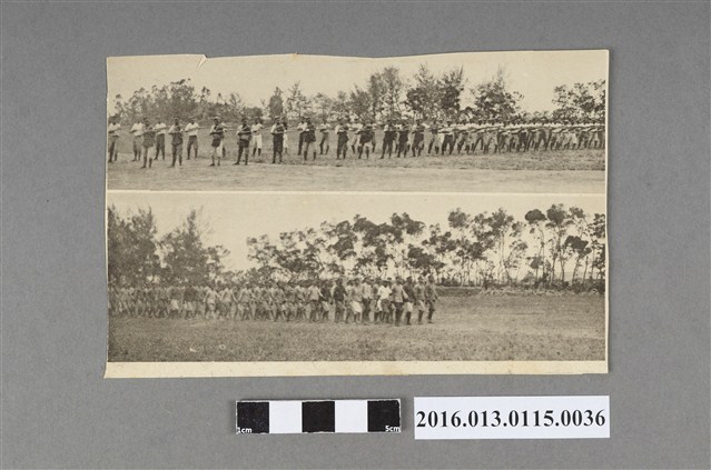 嘉農學生進行刺槍訓練照 (共3張)