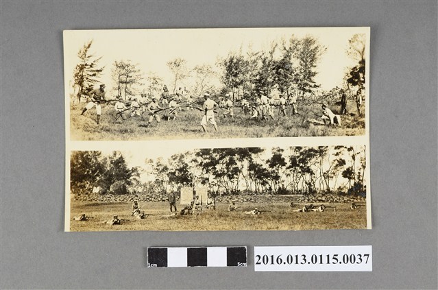 嘉農學生進行刺槍訓練照 (共3張)