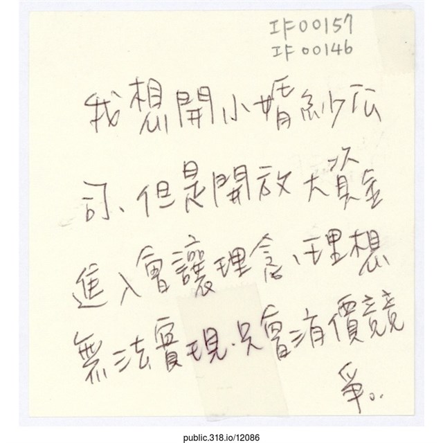 「我想開小婚紗公司」便利貼  (共1張)