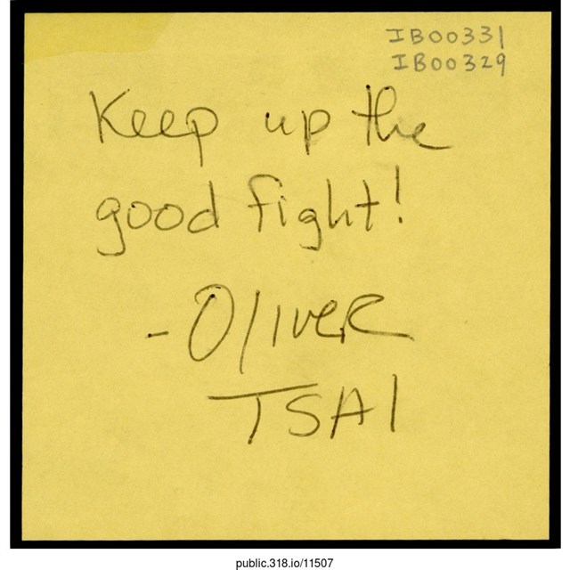Oliver Tsai英文鼓勵便利貼  (共1張)