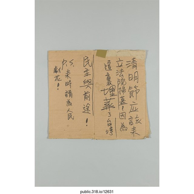 「清明節應該要來立法院掃墓！」標語  (共1張)