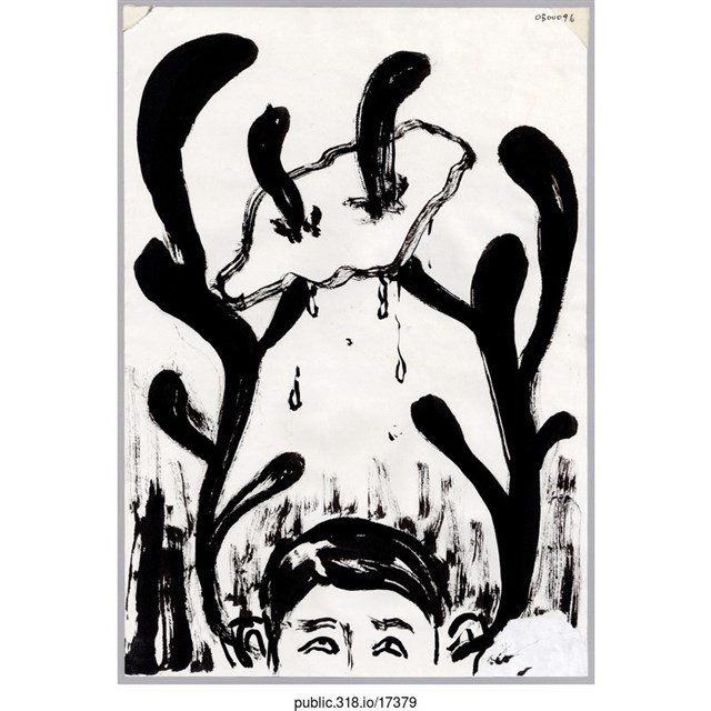 耳中長出鹿茸的頭像繪畫  (共1張)