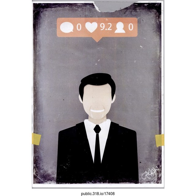 無五官的馬英九半身像海報  (共1張)