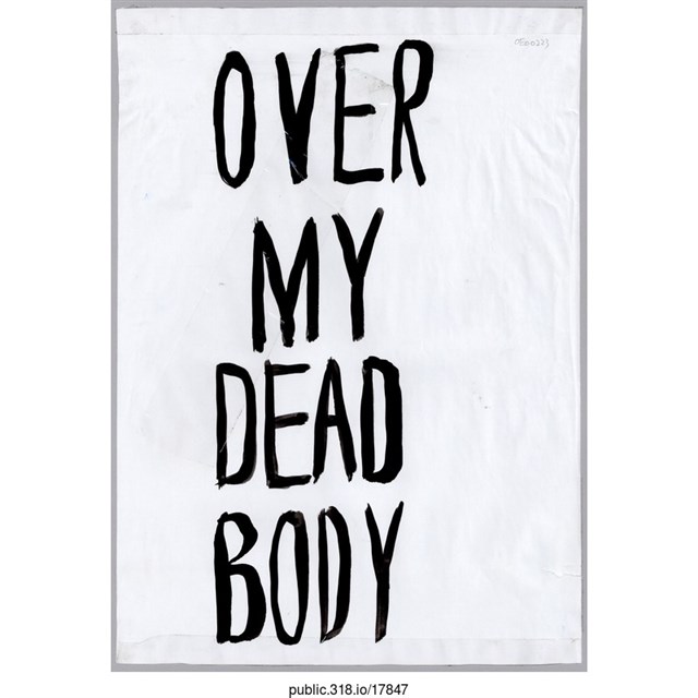 「OVER MY DEAD BODY」標語  (共1張)