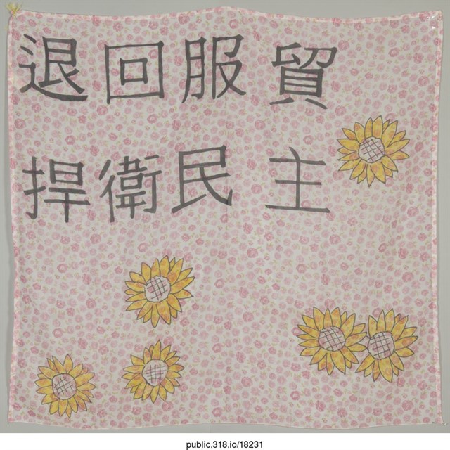 「退回服貿  捍衛民主」布條  (共1張)