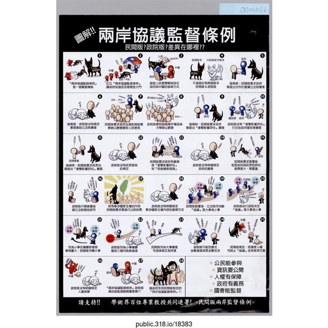 「兩岸協議監督條例」傳單  (共2張)