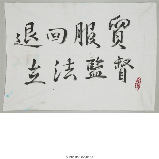「退回服貿」布條  (共1張)