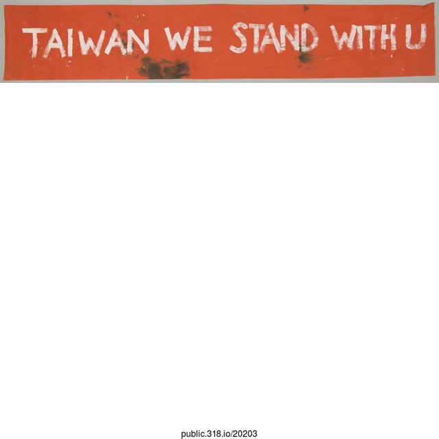 「TAIWAN WE STAND WITH U」布條  (共1張)