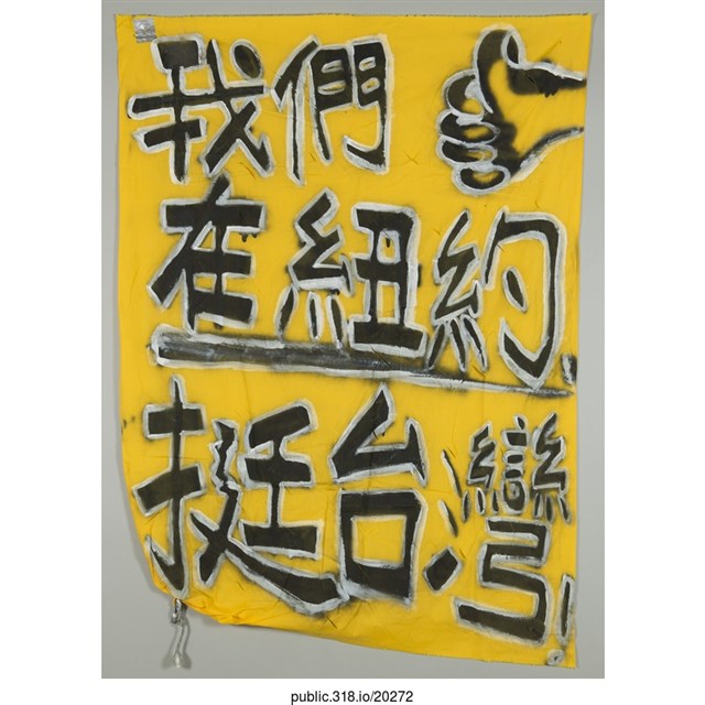 「我們在紐約挺台灣」布條  (共1張)