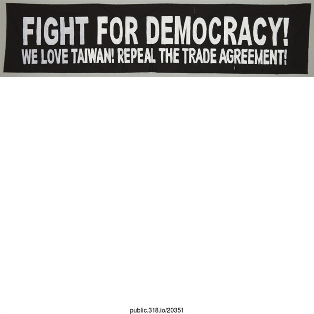 「FIGHT FOR DEMOCRACY!」標語布條 (共1張)
