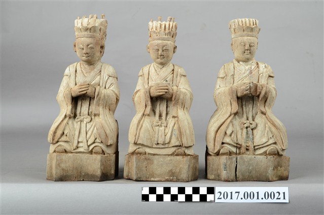 木雕三官大帝像組 (共3張)