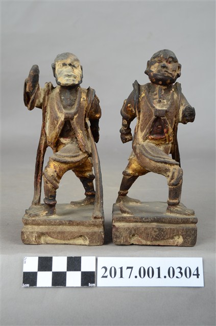 木雕千里眼順風耳像組 (共3張)