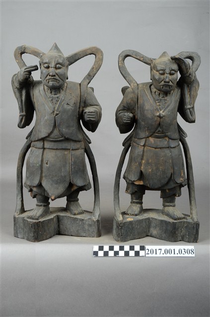 木雕千里眼順風耳像組- 藏品資料- 國立臺灣歷史博物館典藏網