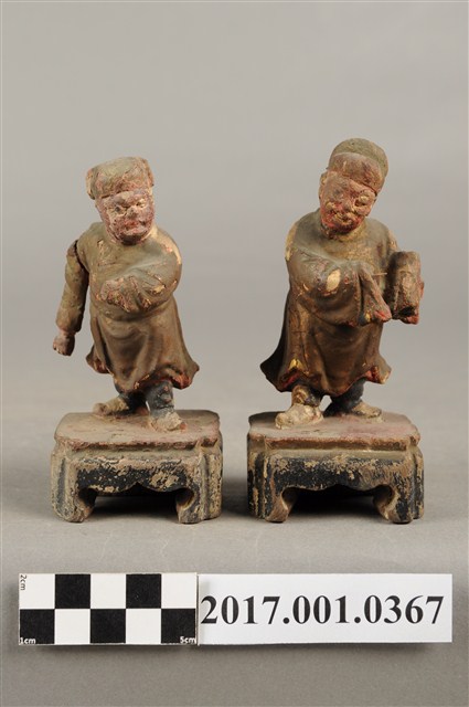 木雕文武判官像組 (共3張)