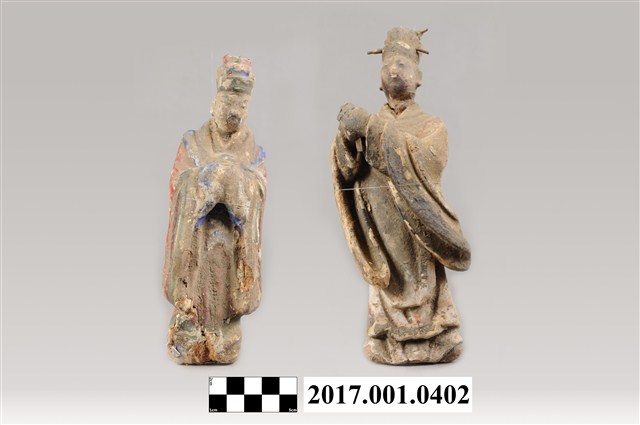 泥塑文官侍從像組 (共3張)