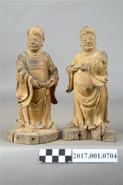 木雕宦官像組 (共3張)