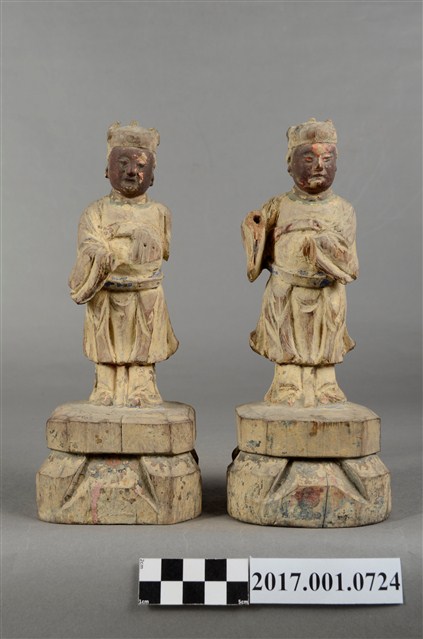 木雕宮娥像組 (共3張)