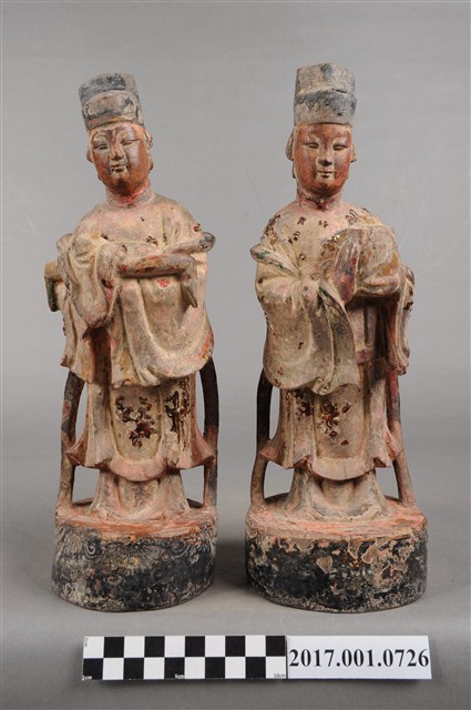 木雕宮娥像組 (共3張)