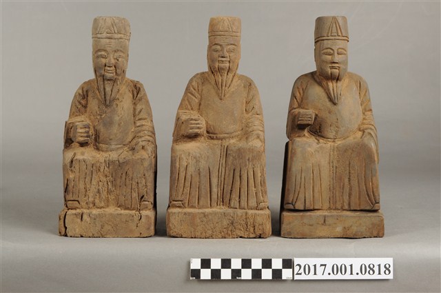 木雕福德正神像組 (共3張)