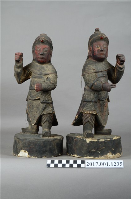 木雕護法官將像組 (共3張)