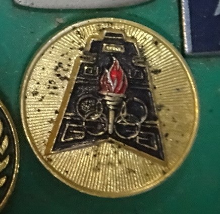 金色圓形奧運五環火炬紀念章 (共7張)