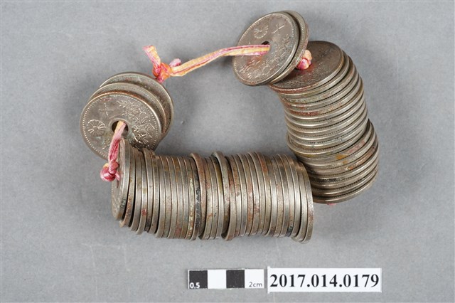 大正11-15年大日本十錢白銅幣串 (共3張)